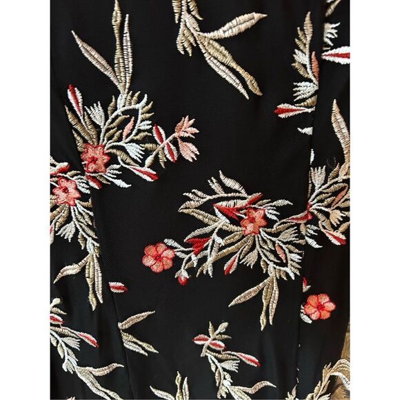 Alfani Floral-Embroidered Fit & Flare Asymmetrical Midi Dress Size 4 Created for - Picture 5 of 6